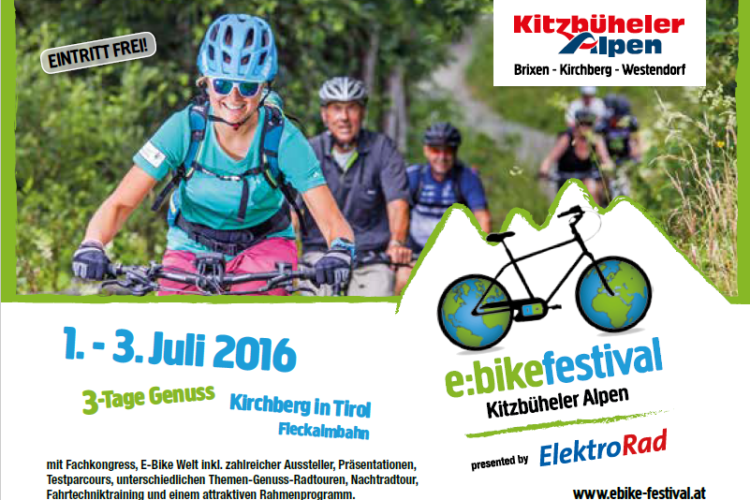 E-Bike-Festival in Kirchberg / Tirol am 1. bis 3. Juli 2016