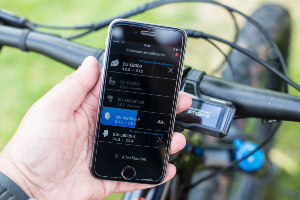 Shimano E8000-Antrieb kann jetzt per Handy konfiguriert werden: so geht es