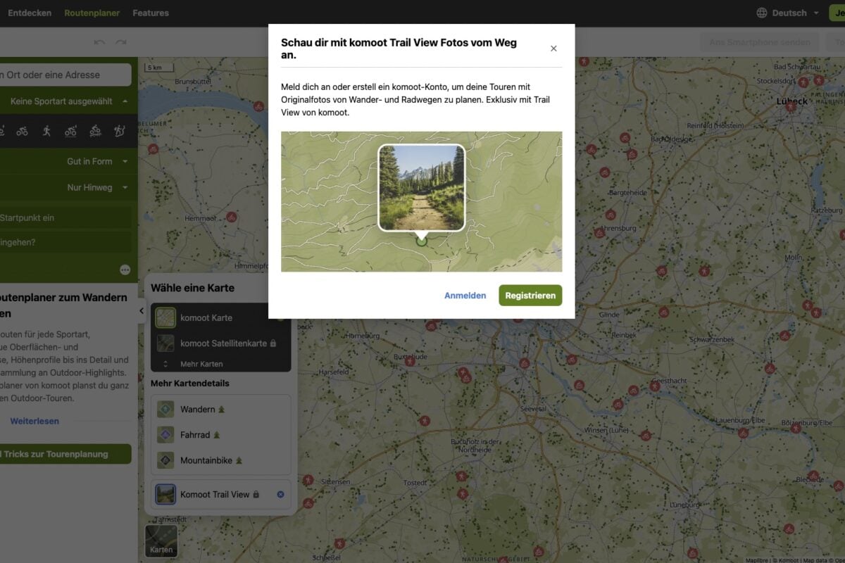 Komoot startet Trail View: Besser orientieren bei der Routenplanung